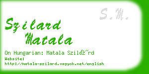 szilard matala business card